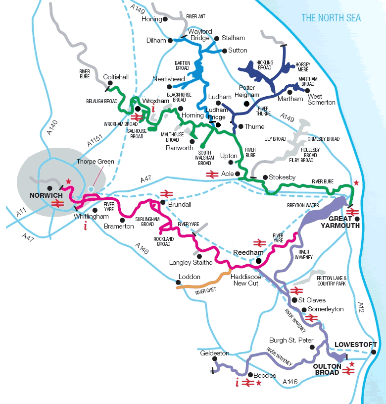 Norfolk Broads Map